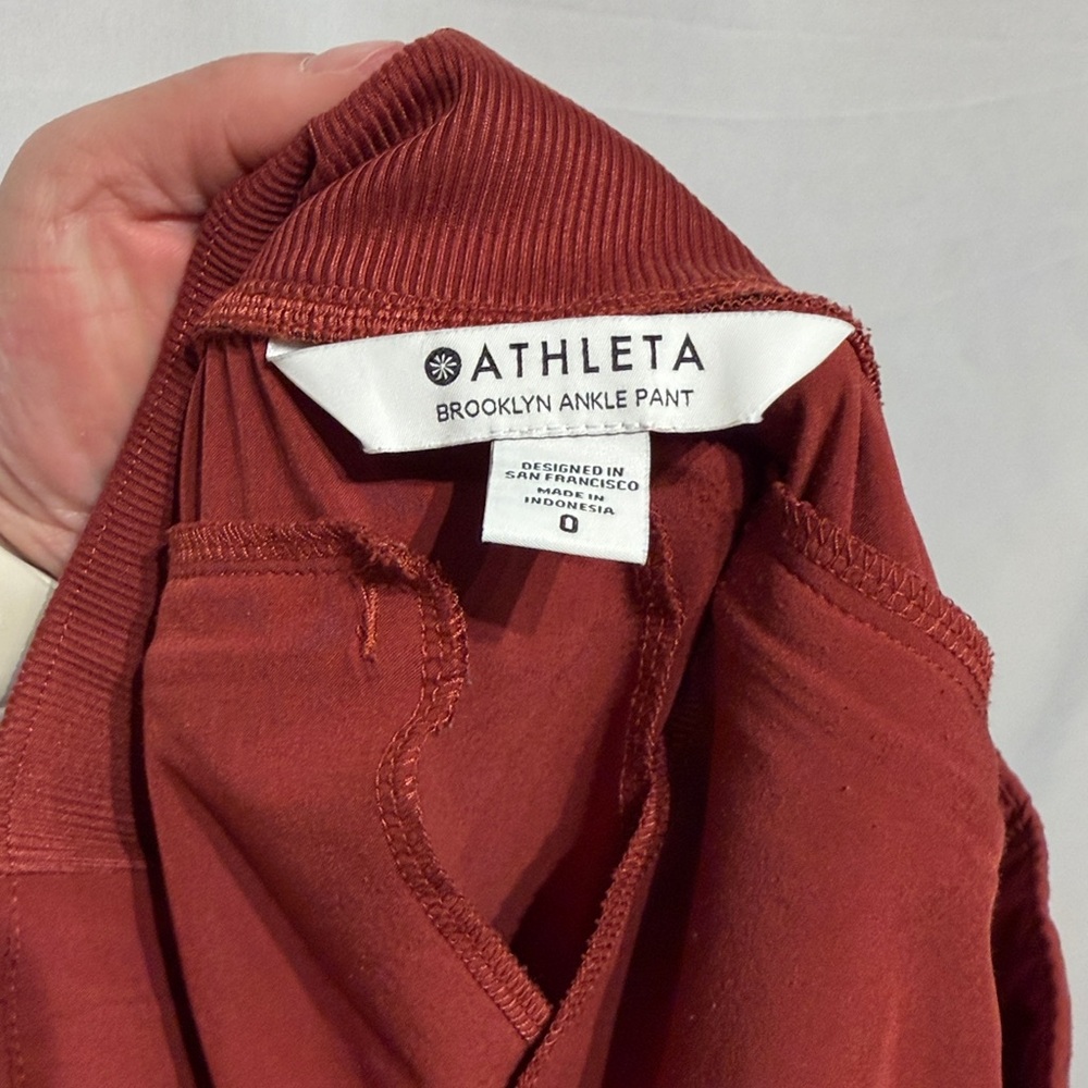 Athleta Brooklyn Mid-Rise Ankle Pant Cinnamon Red Size 0 - Picture 11 of 12